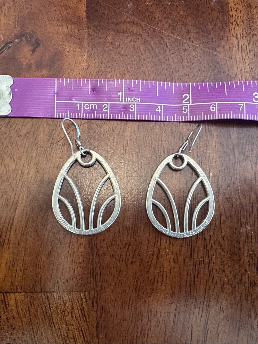Silver Teardrop Filigree Drop Earrings - Silver